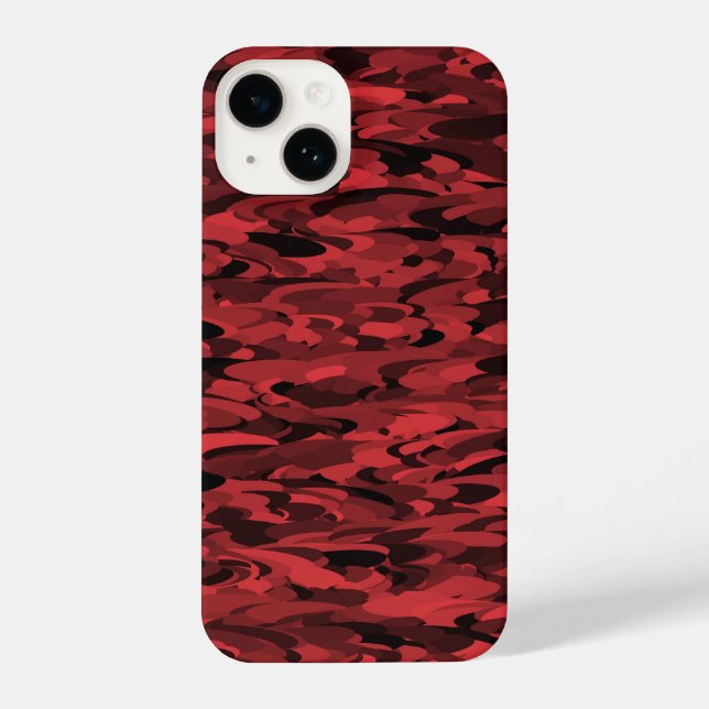 Abstract Pattern Red Black iPhone Case (Back)