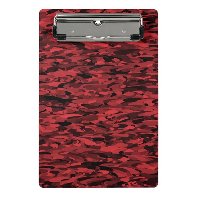 Abstract Pattern Red Black Mini Clipboard (Front)
