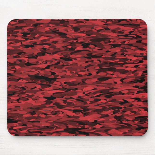 Abstract Pattern Red Black Mouse Pad (Front)