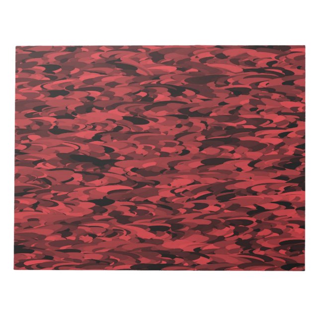 Abstract Pattern Red Black Notepad (Front)