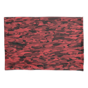 Abstract Pattern Red Black Pillowcase
