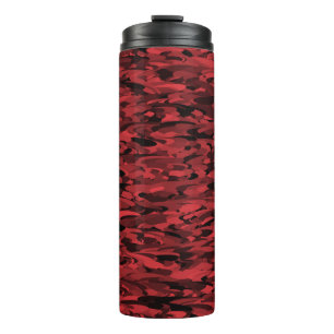 Abstract Pattern Red Black Thermal Tumbler