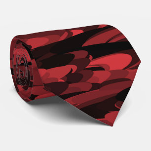 Abstract Pattern Red Black Tie