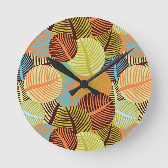 Abstract pattern round clock (Front)