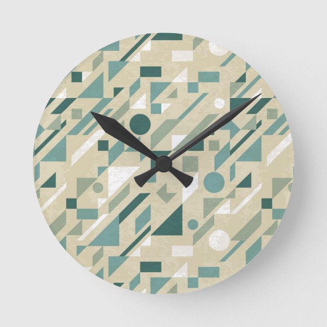 Abstract pattern round clock (Front)