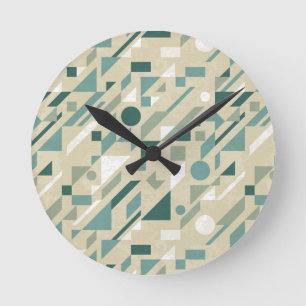 Abstract pattern round clock