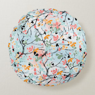 Abstract pattern round cushion