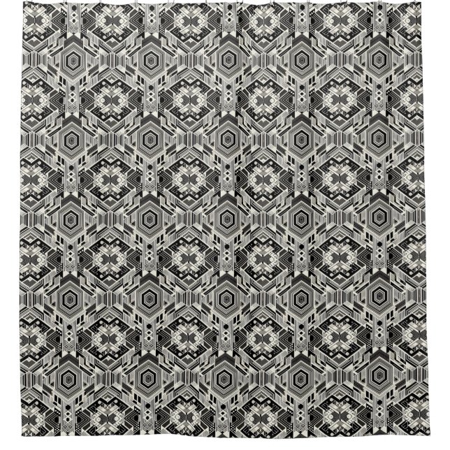 abstract pattern shower curtain (Front)