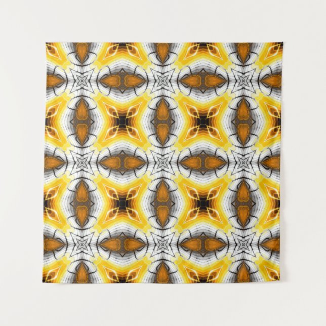 Abstract pattern. Square ornamental regular backgr Tapestry (Front)