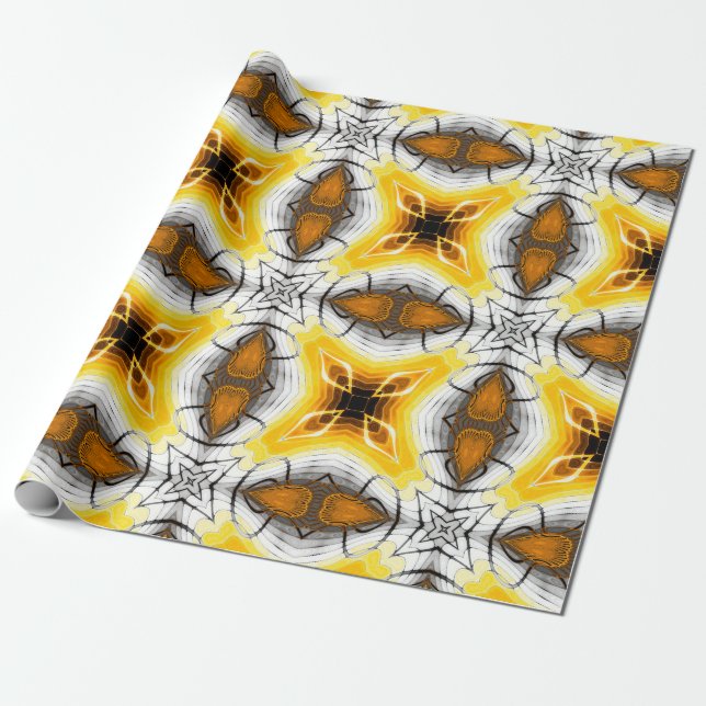 Abstract pattern. Square ornamental regular backgr Wrapping Paper (Unrolled)