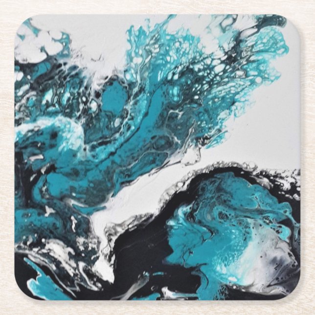 Abstract pattern. square paper coaster (Front)