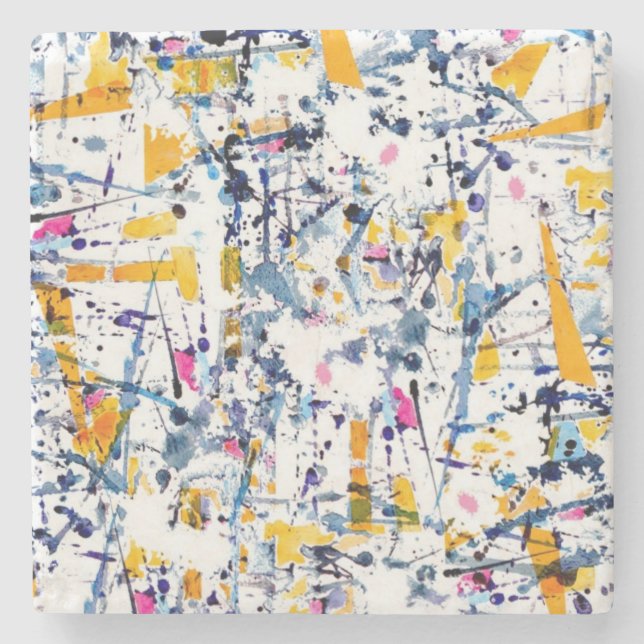 Abstract pattern stone coaster (Front)