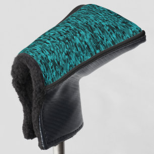 Abstract Pattern Teal Black Golf Head Cover