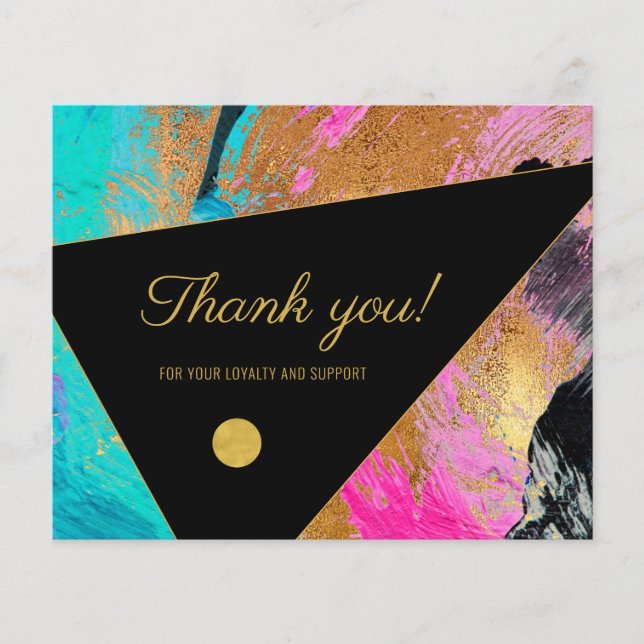 Abstract pattern thank you flyer (Front)