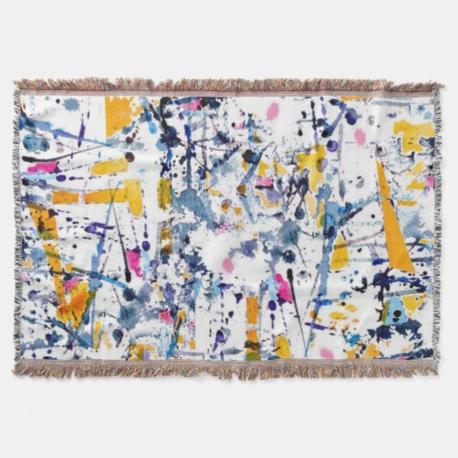 Abstract pattern throw blanket (Front)