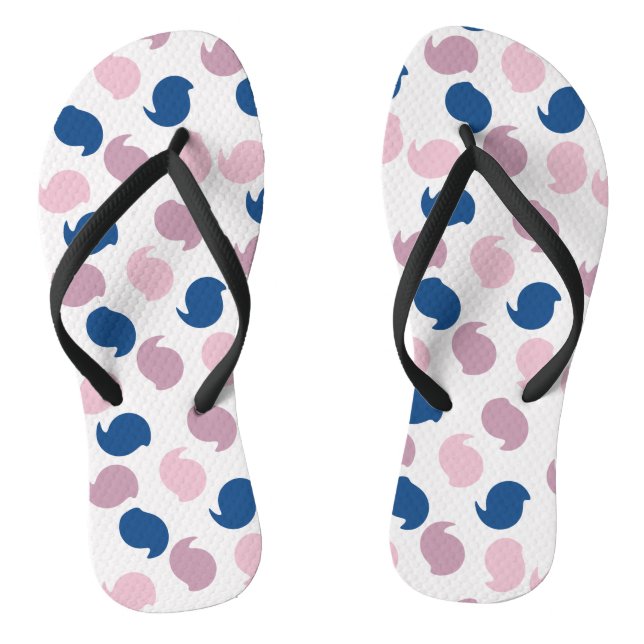 Abstract Pattern Tweaked Circle  Thongs (Footbed)