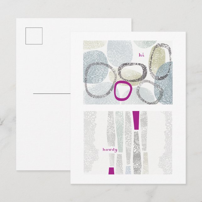 Abstract pattern wall art print and poster.II Postcard (Front/Back)