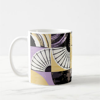 Abstract pattern with diverse shapes. coffee mug