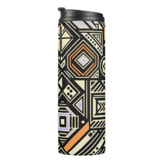 Abstract pattern with geometric shapes thermal tumbler