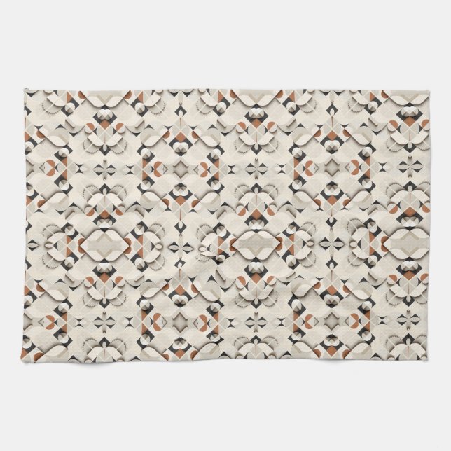 abstract pattern with relief effects tea towel (Horizontal)