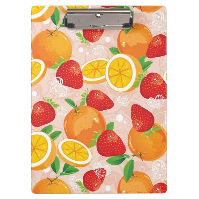 Abstract pattern with strawberry clipboard (Front)