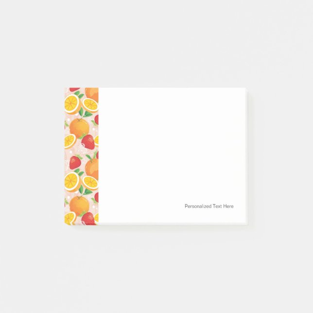 Abstract pattern with strawberry post-it notes (Front)