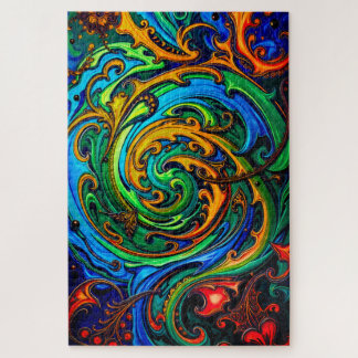 Abstract Pattern with Swirls Jigsaw Puzzle