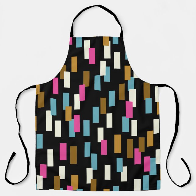 Abstract pattern with textured geometric shapes. a apron (Front)