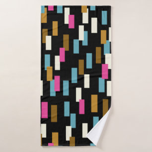 Abstract pattern with textured geometric shapes. a bath towel