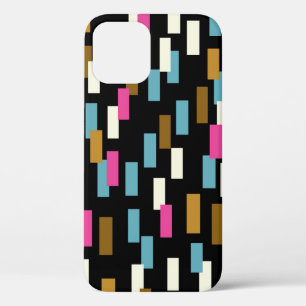 Abstract pattern with textured geometric shapes. a iPhone 12 case