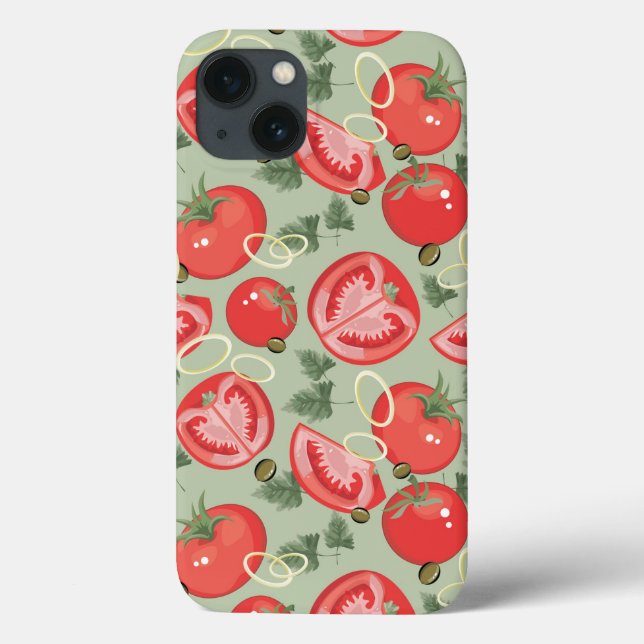 Abstract pattern with tomato Case-Mate iPhone case (Back)