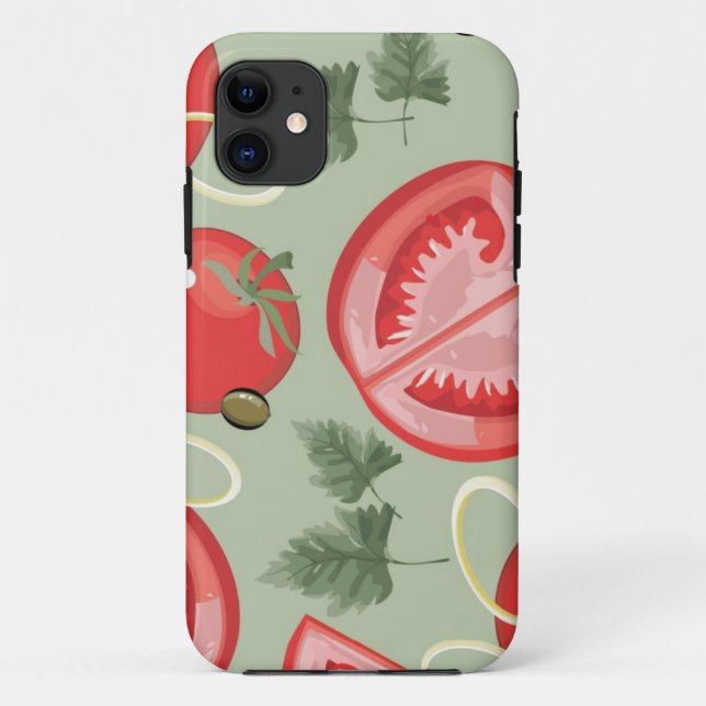 Abstract pattern with tomato Case-Mate iPhone case (Back)