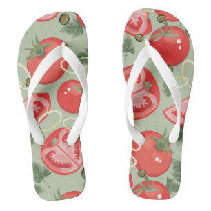 Abstract pattern with tomato thongs