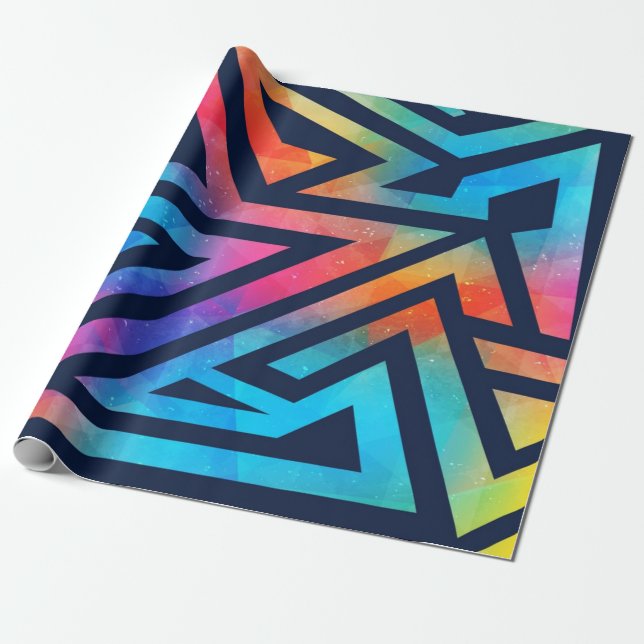 Abstract pattern wrapping paper (Unrolled)