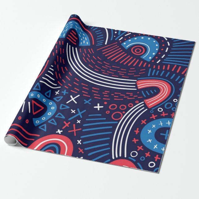 Abstract pattern wrapping paper (Unrolled)