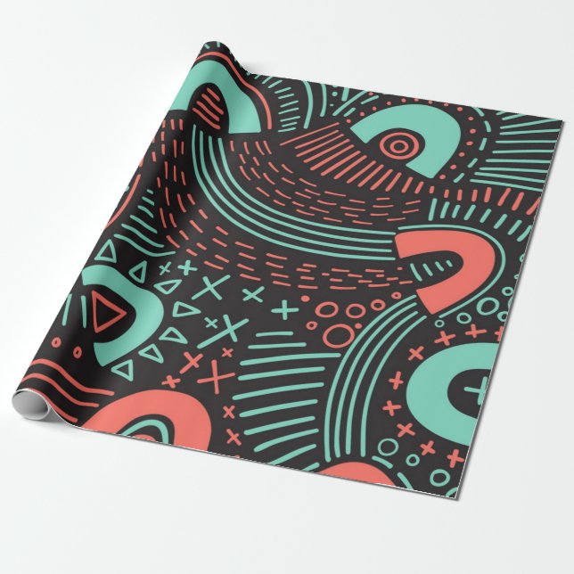 Abstract pattern wrapping paper (Unrolled)