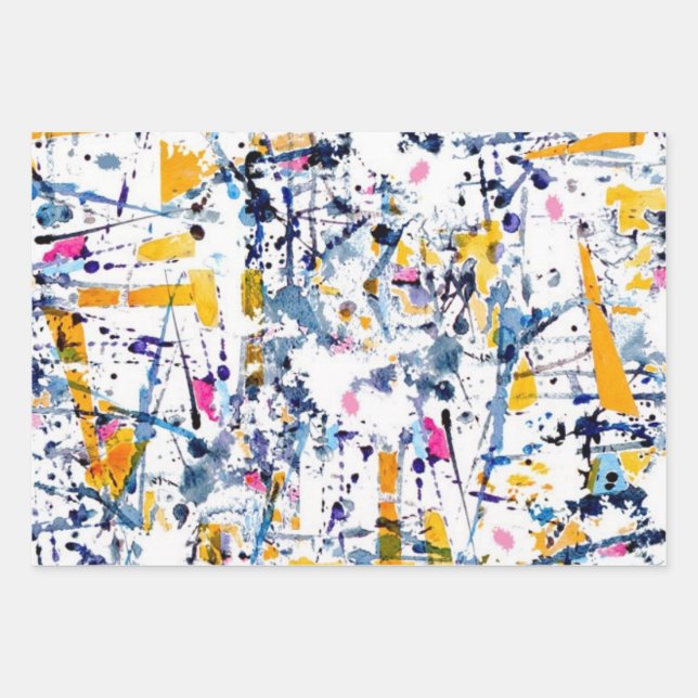 Abstract pattern wrapping paper sheet (Front)