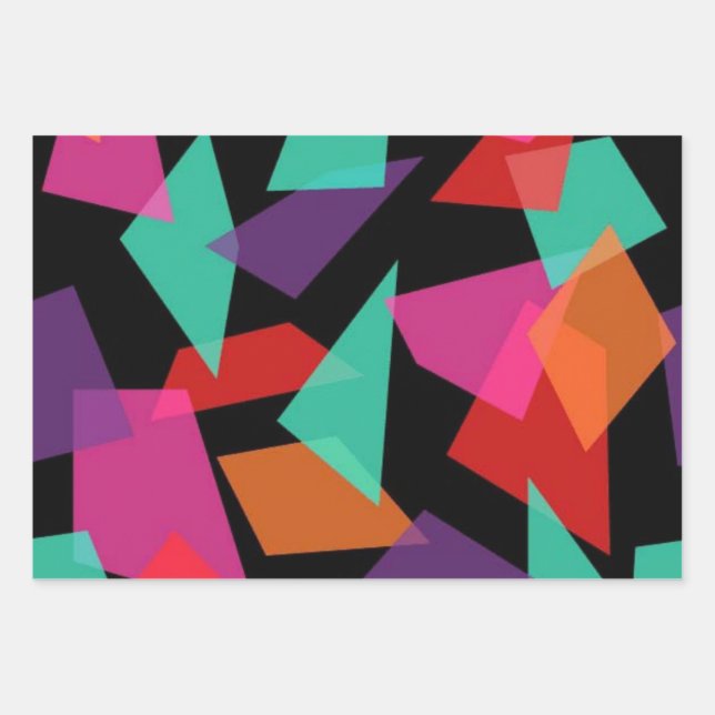 Abstract pattern wrapping paper sheet (Front)
