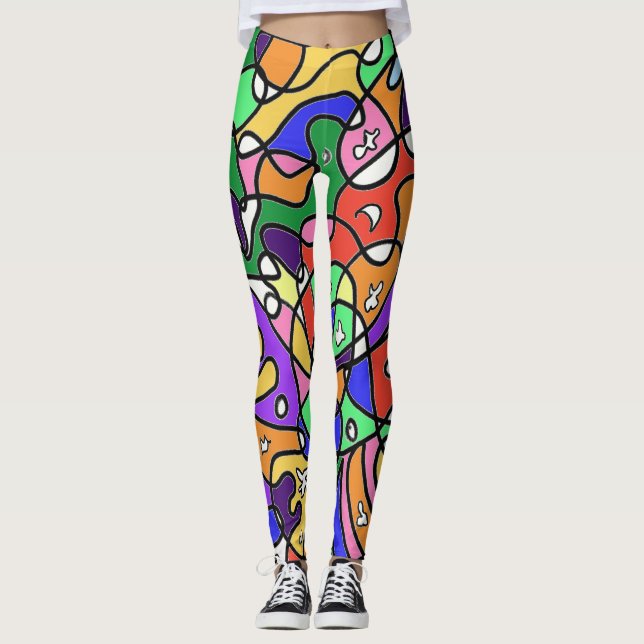 Abstract  Patterns  Leggings (Front)