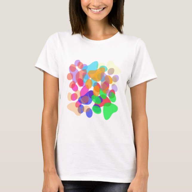 Abstract Paw Prints Light Shirt Female (Front)