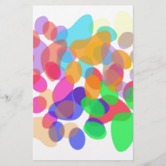 Abstract Paw Prints Stationery (Front)