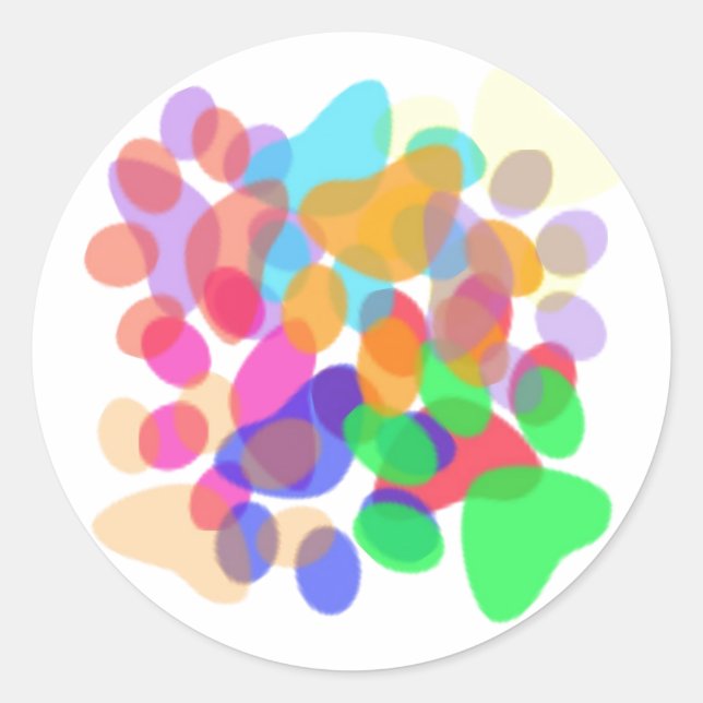 Abstract Paw Prints Sticker (Front)