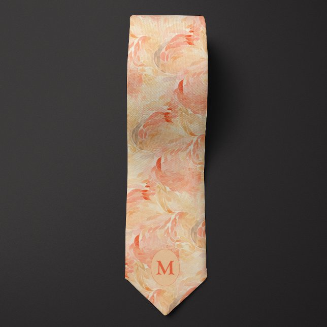 Abstract Peach and Sand Foliage Tie (Creator Uploaded)