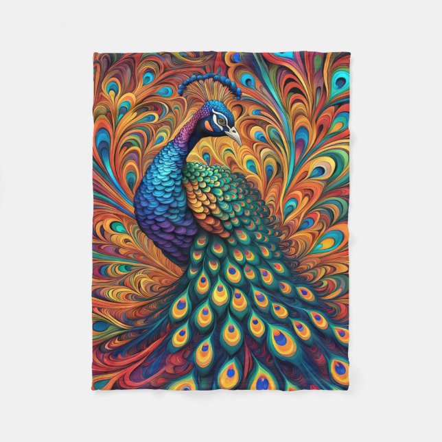 ABSTRACT PEACOCK BLANKET (Front)