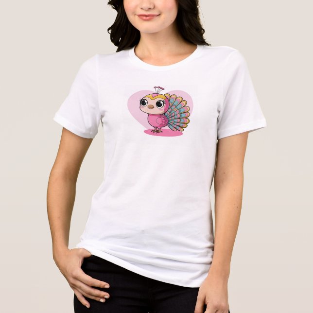 Abstract Peacock – Colourful Elegance Tee (Front)