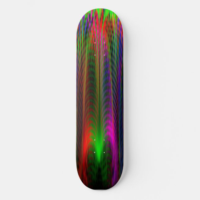 Abstract Peacock Colours Skateboard (Front)