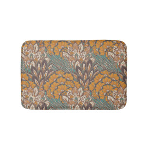 Abstract Peacock Feather Pattern Bath Mat