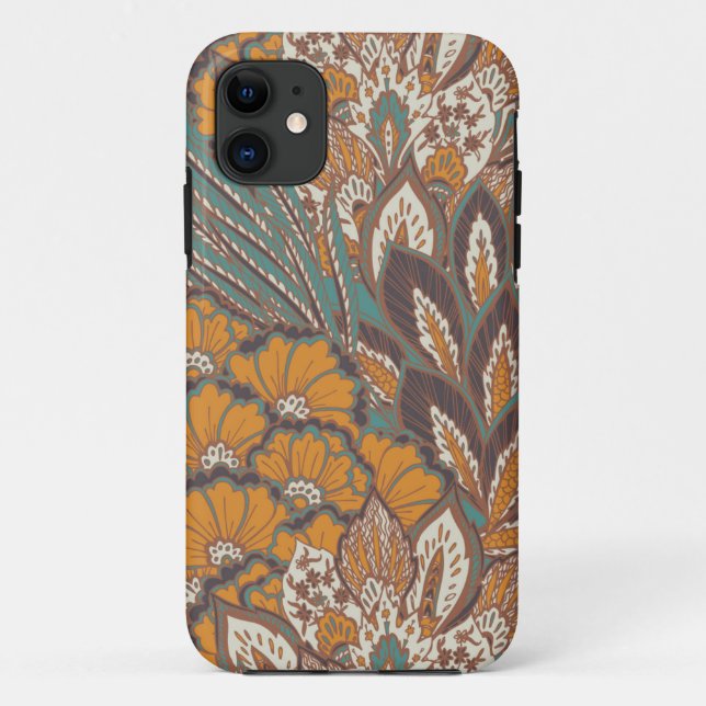 Abstract Peacock Feather Pattern Case-Mate iPhone Case (Back)
