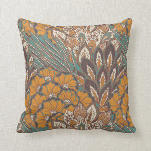 Abstract Peacock Feather Pattern Cushion