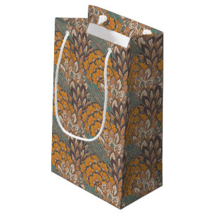 Abstract Peacock Feather Pattern Small Gift Bag